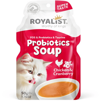 Plic Supa Pisica Royalist Probiotics Soup Pui Si Merisoare 50gr