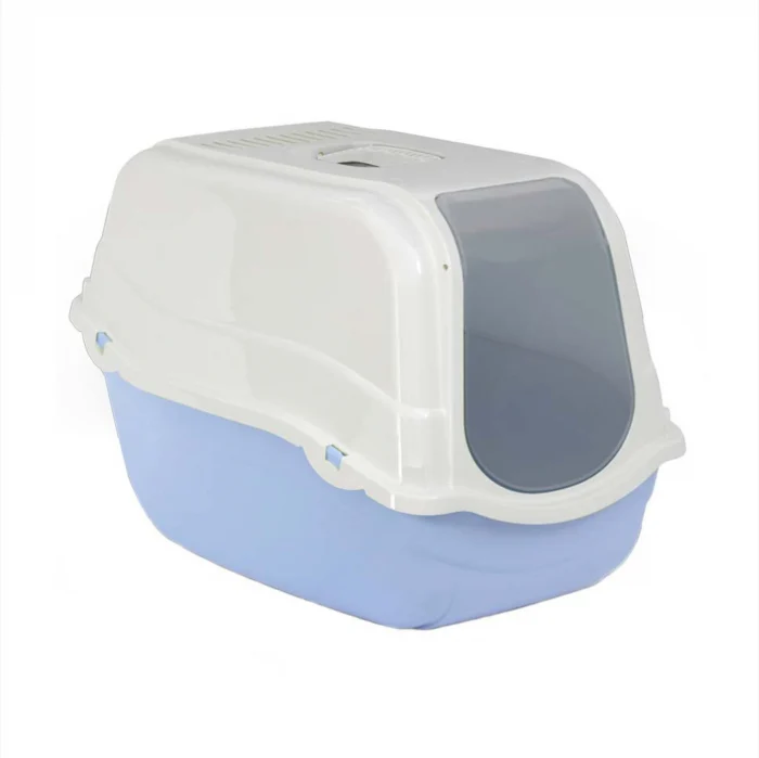 LITIERA PISICA CU FILTRU 57x39x41h  ALBASTRU DESCHIS