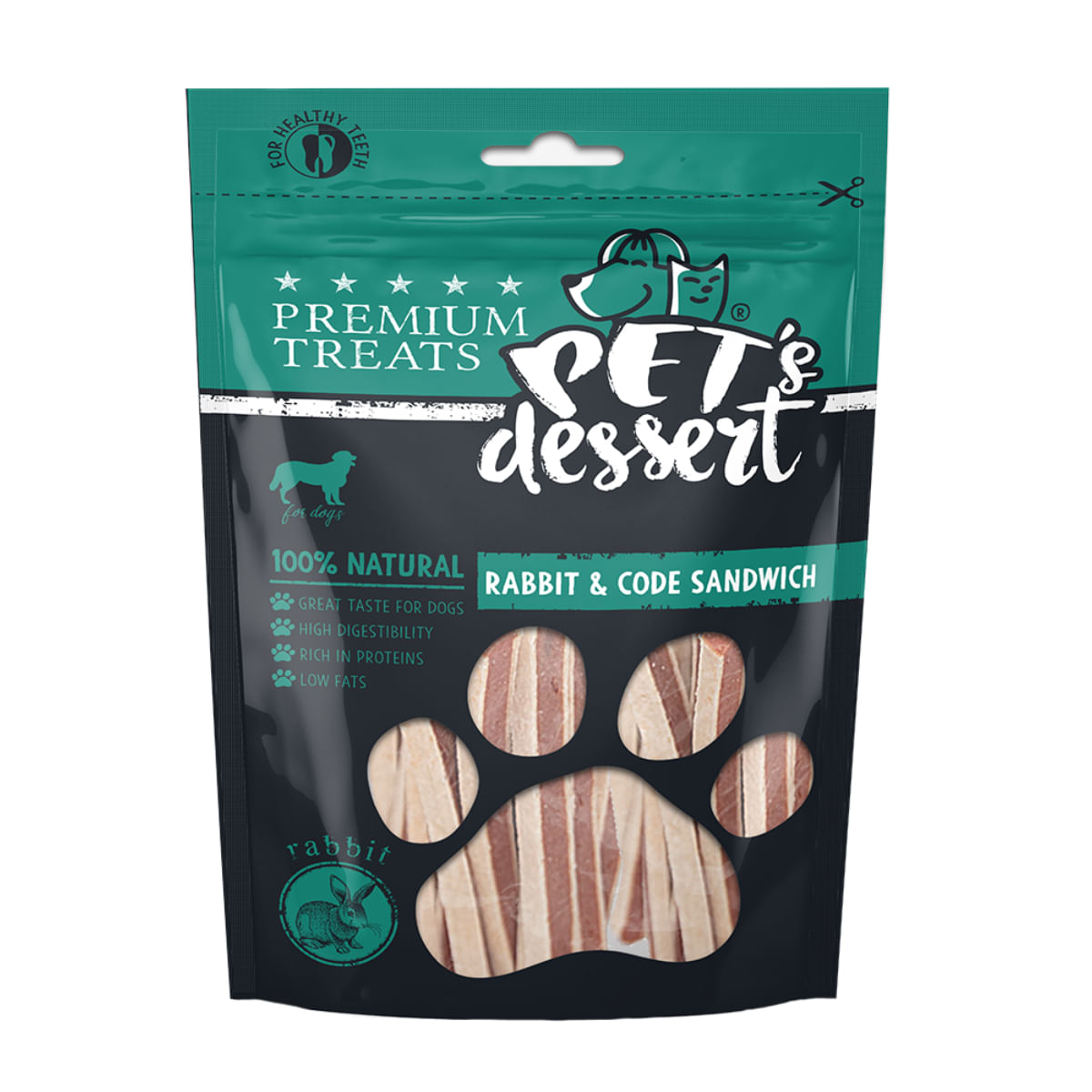 Recompensa Caine Pet's Dessert Sandwich Iepure Si Cod 80gr