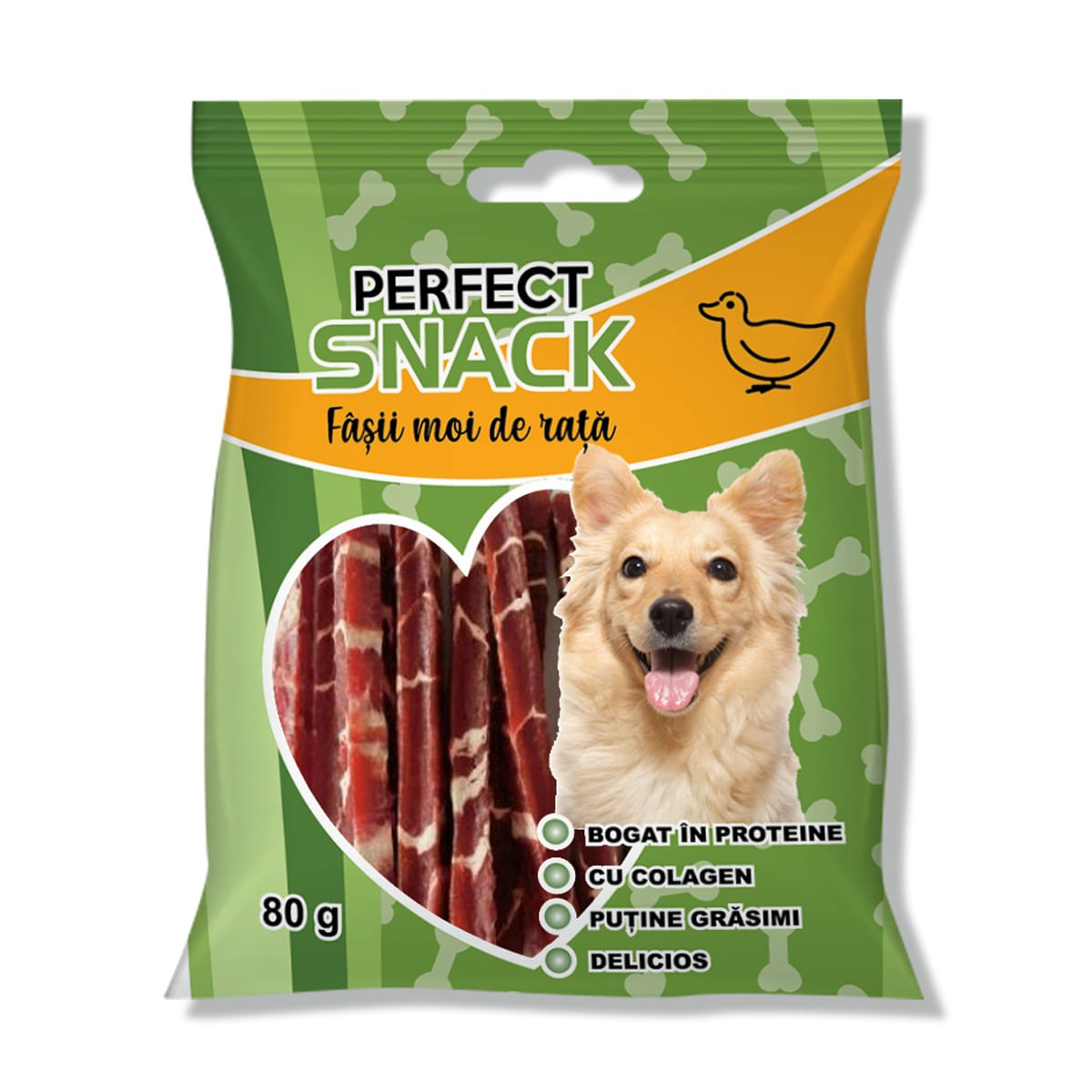 Recompensa Caine Perfect Snack Fasii Moi De Rata 80gr