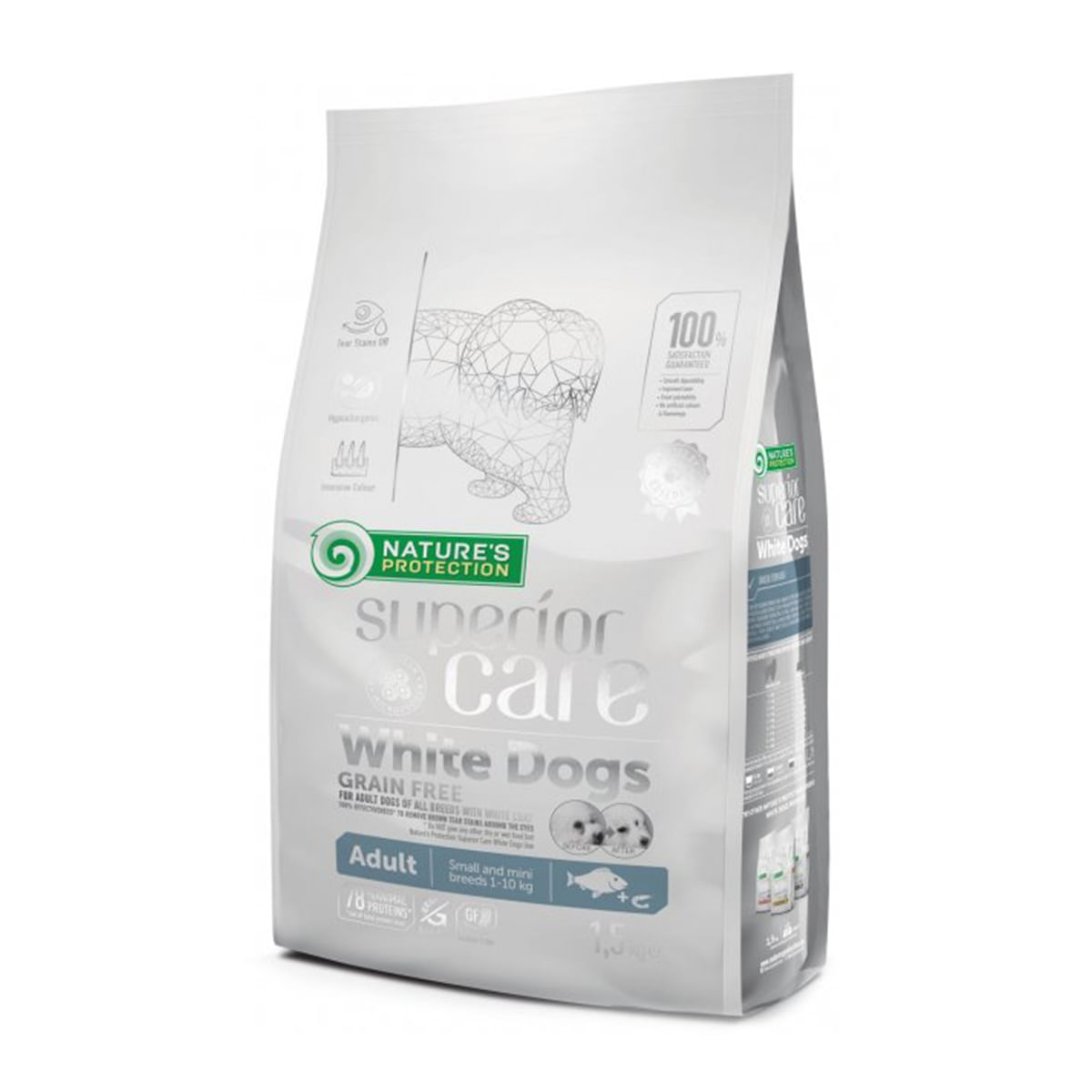 Hrana Caine Natures Protection Superior Care White Dogs Adult Small And Mini Peste Alb 1 kg Vrac